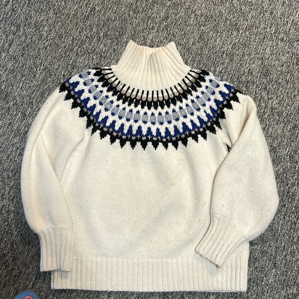 Hatch sz 0 Fair Isle maternity sweater EUC